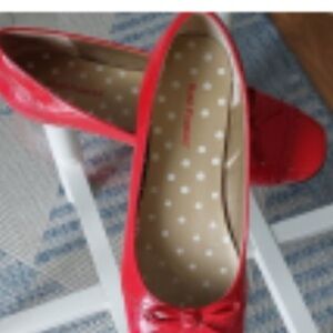 Hush Puppies Vibrant Red Flats with Bow